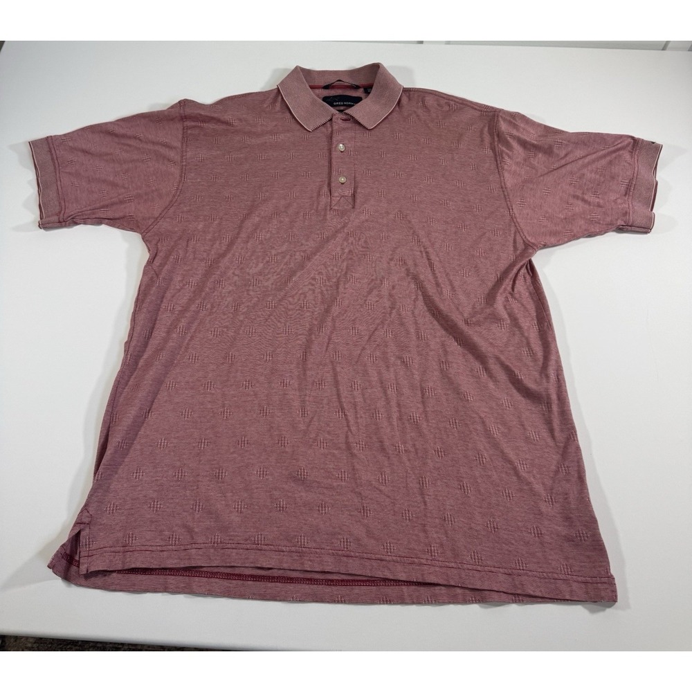 Greg Norman Men's Red Polo Shirt Short Sleeve, Size Medium